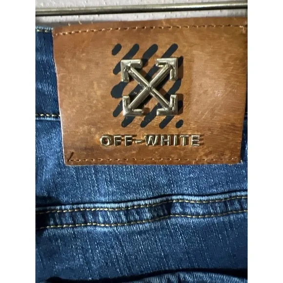 Off white Women's Blue Jeans - Picture 3 of 5
